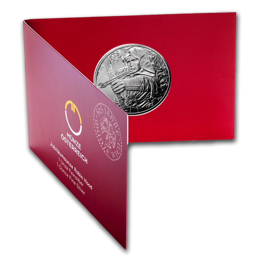 Robin Hood Silbermünze 1oz 2024 - 999er Silber Proof Qualität