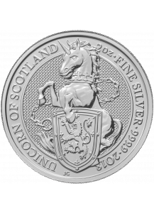 GB 2018   Queens Beast  Einhorn - Unicorn  Silber 2 oz  