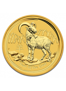 Australien 2015    Jahr der Ziege   Lunar II  Gold 1/20 oz