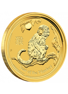 Australien 2016   Jahr des Affen   Lunar II   Gold 1/10 oz