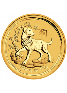 Australien 2018   Jahr des Hundes  Lunar II   Gold 1/20 oz 