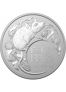 Australien 2020  RAM  Jahr der Ratte - Maus Lunar - Serie Silber 1 oz