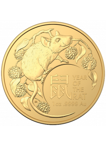 Australien 2020  RAM  Jahr der Ratte - Maus Lunar - Serie Gold 1 oz