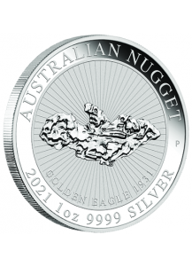 Australien 2021  Golden Eagle  - Nugget   Silber 1 oz 