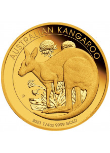 Australien 2021   Känguru   Gold 1/4oz PP