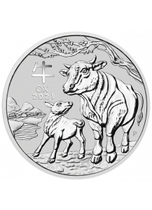 Australien 2021 Jahr des Ochsen Lunar Serie III Silber 1/2 oz 