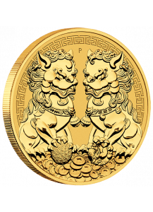 Australien 2021  Guardian Lion DOUBLE PIXIU - Wächterlöwen  Gold 1 oz