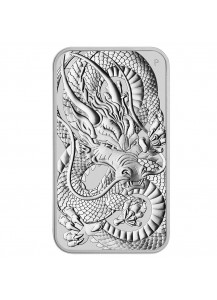 Australien 2021  Rectangle Dragon - Drache Silbermünze - Münzbarren 1 oz