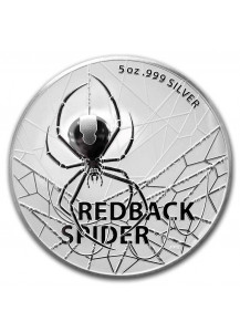 Australien 2021 REDBACK SPIDER  Silber 5 oz Australias most dangerous