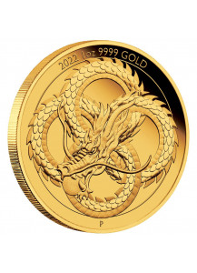 Australien 2022 Goldener Drache - Serie Chinesische Fabelwesen  Gold 1 oz