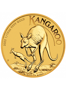 Australien 2022   Känguru  - Nugget  Gold 1/10 oz