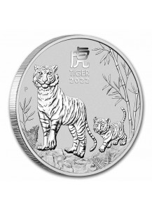 Australien 2022 Jahr des Tigers Lunar Serie III Silber 5 oz 