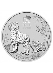 Australien 2022 Jahr des Tigers Lunar Serie III Silber 5 oz 
