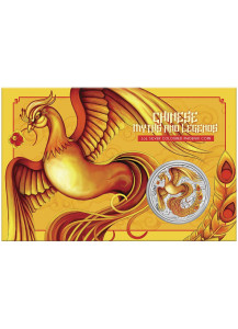 Australien 2022  Myths & Legends: Phönix RED GOLD COLOR BLISTER  1 $ Silber 1 oz 
