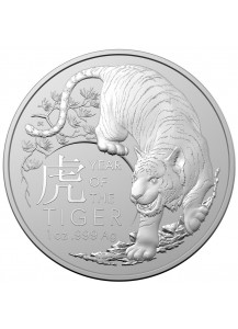 Australien 2022  RAM  Jahr des Tigers -  Lunar - Serie Silber 1 oz