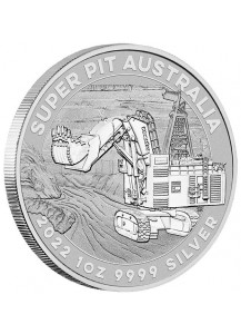 Australien 2022  SUPER PIT  Komatsu Bagger Silber 1 oz