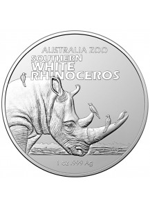 Australien 2023 BREITMAULNASHORN  Australia Zoo  Silber 1 oz