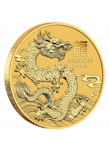 Australien 2024 Jahr des Drachen Lunar Serie III Gold 1/2 oz