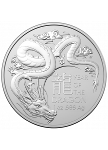 Australien 2024  RAM  Jahr des Drachen -  Lunar - Serie Silber 1 oz