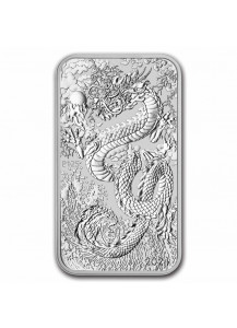Australien 2024  DRAGON RECTANGLE - Drache Silbermünze - Münzbarren 1 oz