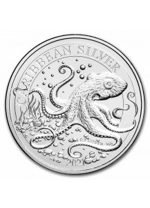 Barbados 2021 Karibischer Octopus Silber 1 oz