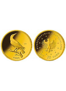 BRD 2017 D PIROL   Serie: Heimische Vögel 20 € Goldmünze D = München