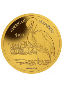 British Virgin Island 2021  American Flamingo  Gold 1 oz