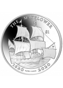 British Virgin Island 2020  THE MAYFLOWER  Silber 1 oz prooflike