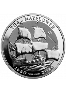 British Virgin Island 2020  THE MAYFLOWER  Silber 5 oz 