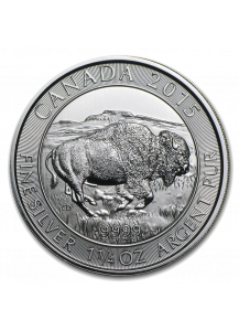 Canada 2015 Canadischer Bison  1 1/4  oz Silber