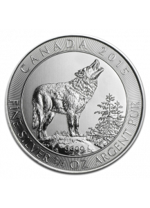 Canada 2015 Grey Wolf  - Grauwolf Silber 3/4 oz