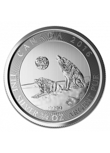 Canada 2016 Grey Wolf  - Grauwolf Silber 3/4 oz