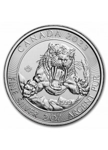 Canada 2023  Säbelzahntiger - Ice Age Serie  Silber 2 oz