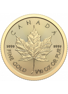 Canada 2025 Maple Leaf  Gold 1/10 oz