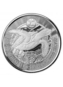 Cayman Island 2023  Loggerhead Turtle - Karettschildkröte Silber 1 oz