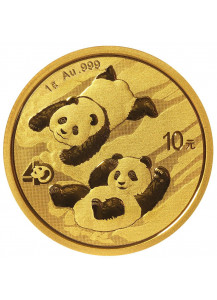 China 2022   Panda  40 Jahre Jubiläum Gold 1 g