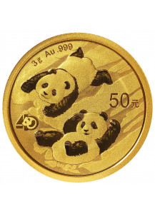 China 2022  Panda 40 Jahre Jubiläum  Gold 3 g