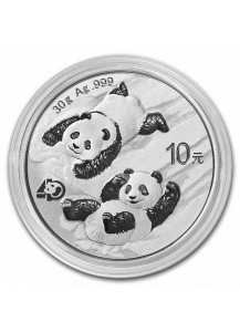 China 2022  Panda  Silber 30 g 