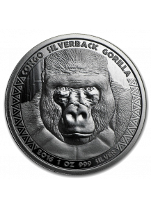 Congo 2016 Gorilla Silber