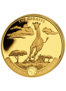 Congo 2019   GIRAFFE - World`s Wildlife Serie Gold 1 oz - Kongo