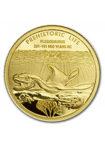 Kongo  2020 Plesiosaurus - Dinosaurier  Gold 0,5 g  Congo