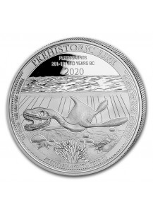 Kongo  2020 Plesiosaurus - Dinosaurier  Silber 1 oz  Congo