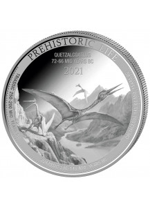 Kongo  2021  Quetzalcoatlus - Dinosaurier  Silber 1 oz  Congo