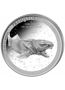 Kongo  2023 DUNKLEOSAURUS  - Dinosaurier  Silber 1 oz  Congo