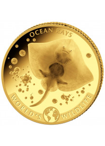 Congo 2023 Rochen - Ocean Rays - World`s Wildlife Serie Gold 0,5 g Kongo