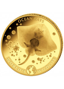 Congo 2023 Rochen - Ocean Rays - World`s Wildlife Serie Gold 0,5 g Kongo