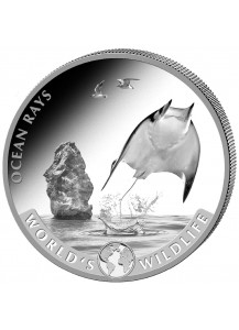 Congo 2023 ROCHEN  - Ocean Rays World`s Wildlife Serie Silber   1 oz - Kongo