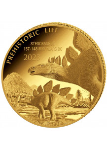 Kongo  2023 STEGOSAURUS  - Dinosaurier  Gold 0,5 g  Congo