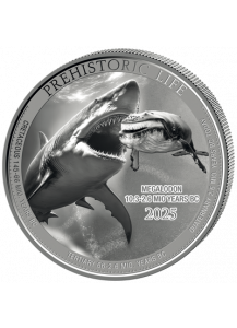 Kongo  2025 MEGALODON  - Prehistoric Life II  Silber 1 oz  Congo