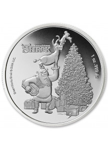 Fiji 2021   SHREK  Weihnachten Christmas Silber 1 oz   